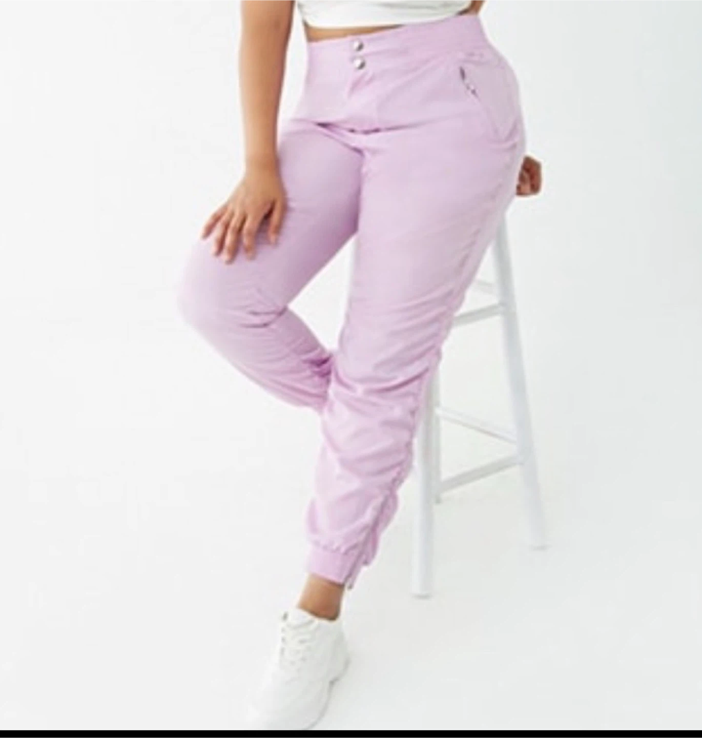 Plus Size Ruched Wind Pants