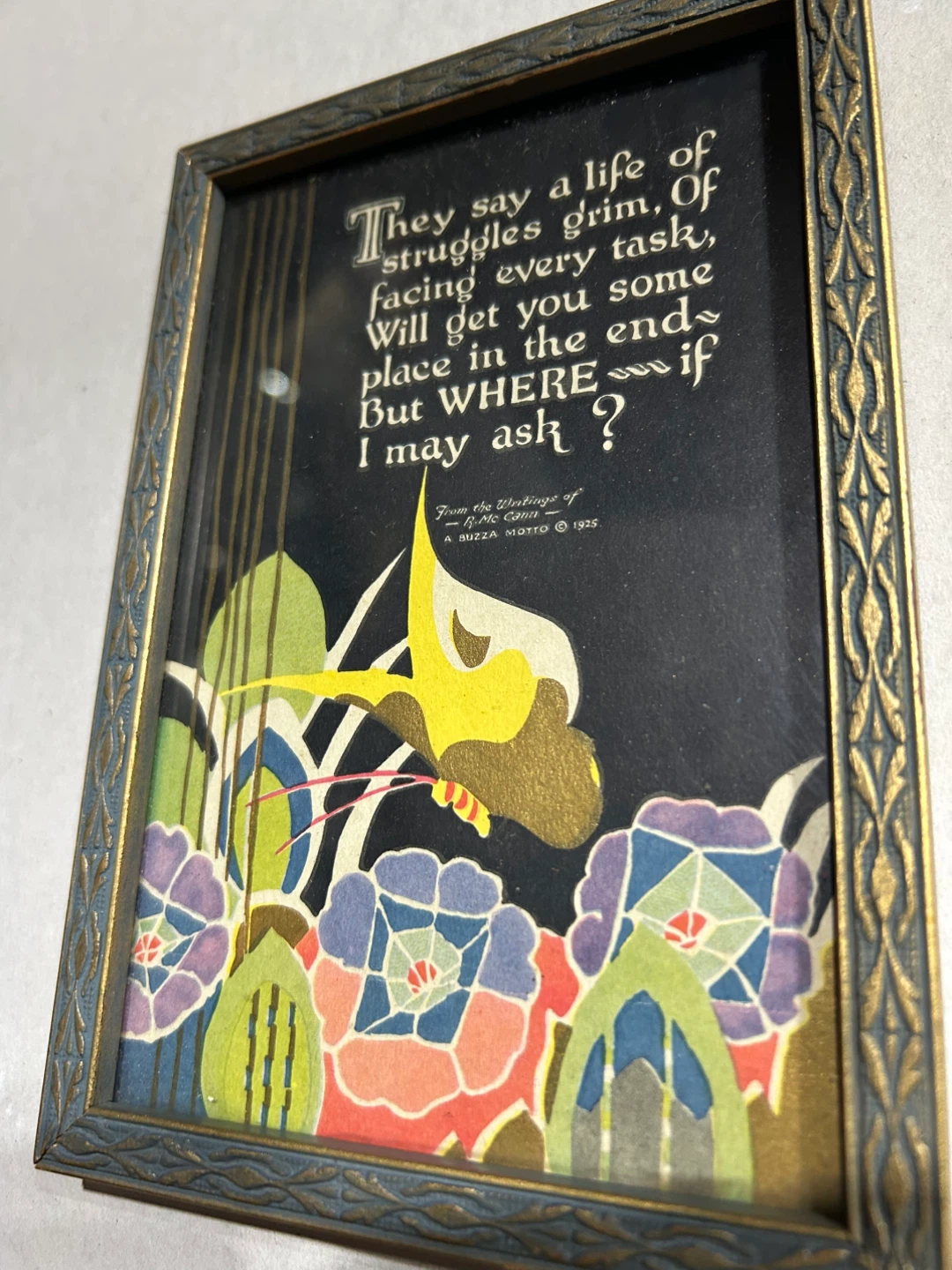 Framed Art Print with Quote