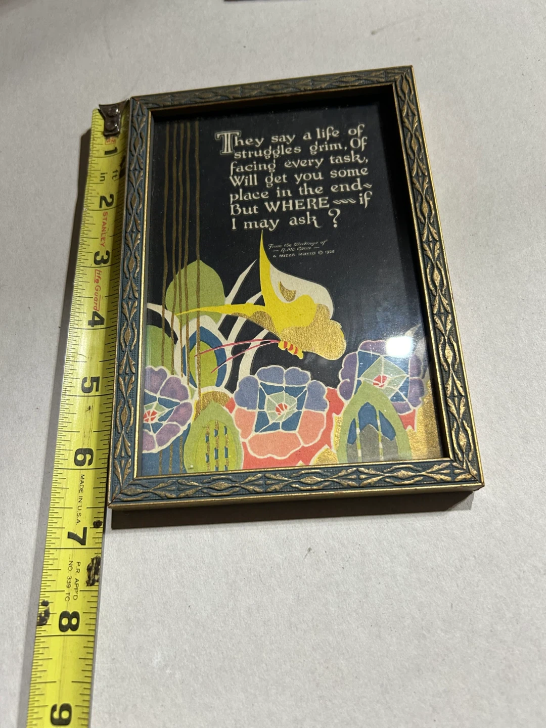 Framed Art Print with Quote - photo 2