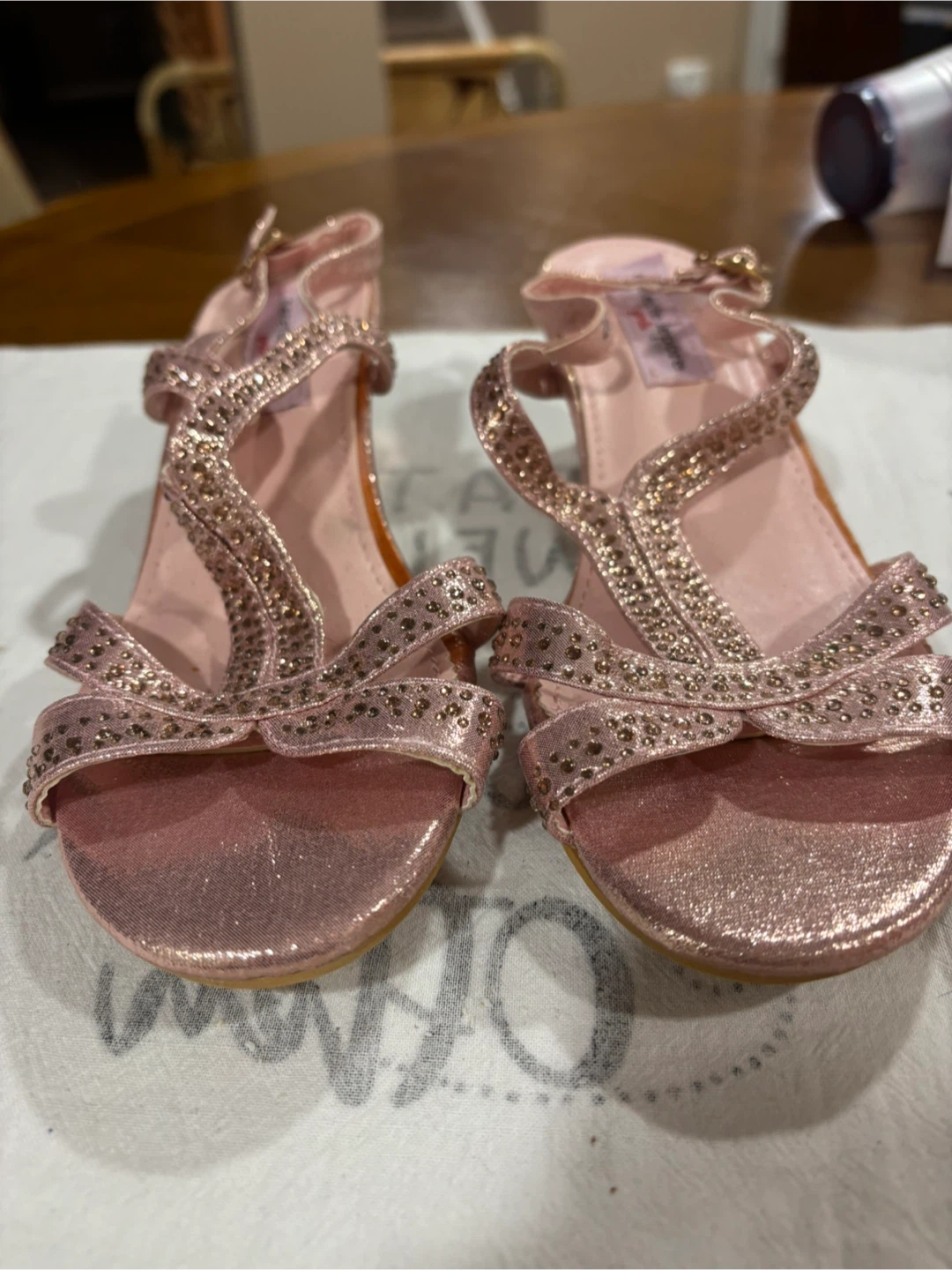Pink Glitter Heels Size 2-Nanette girls lepore