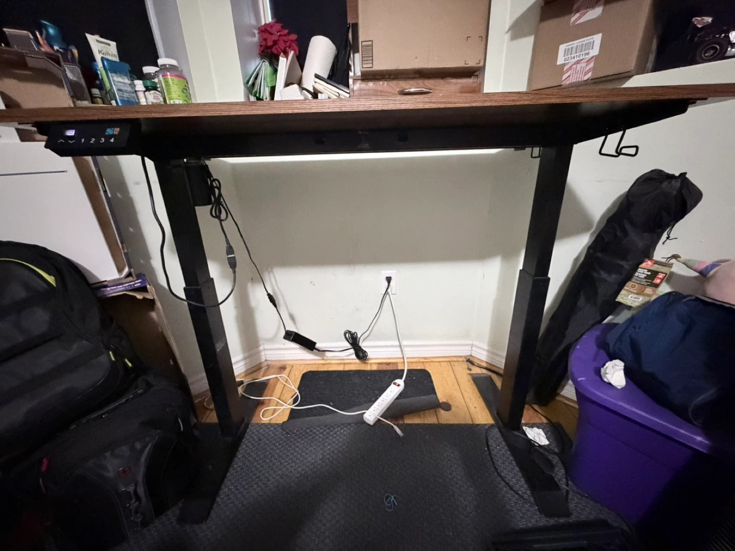 Adjustable Standing Desk - Wood Grain Top - photo 2