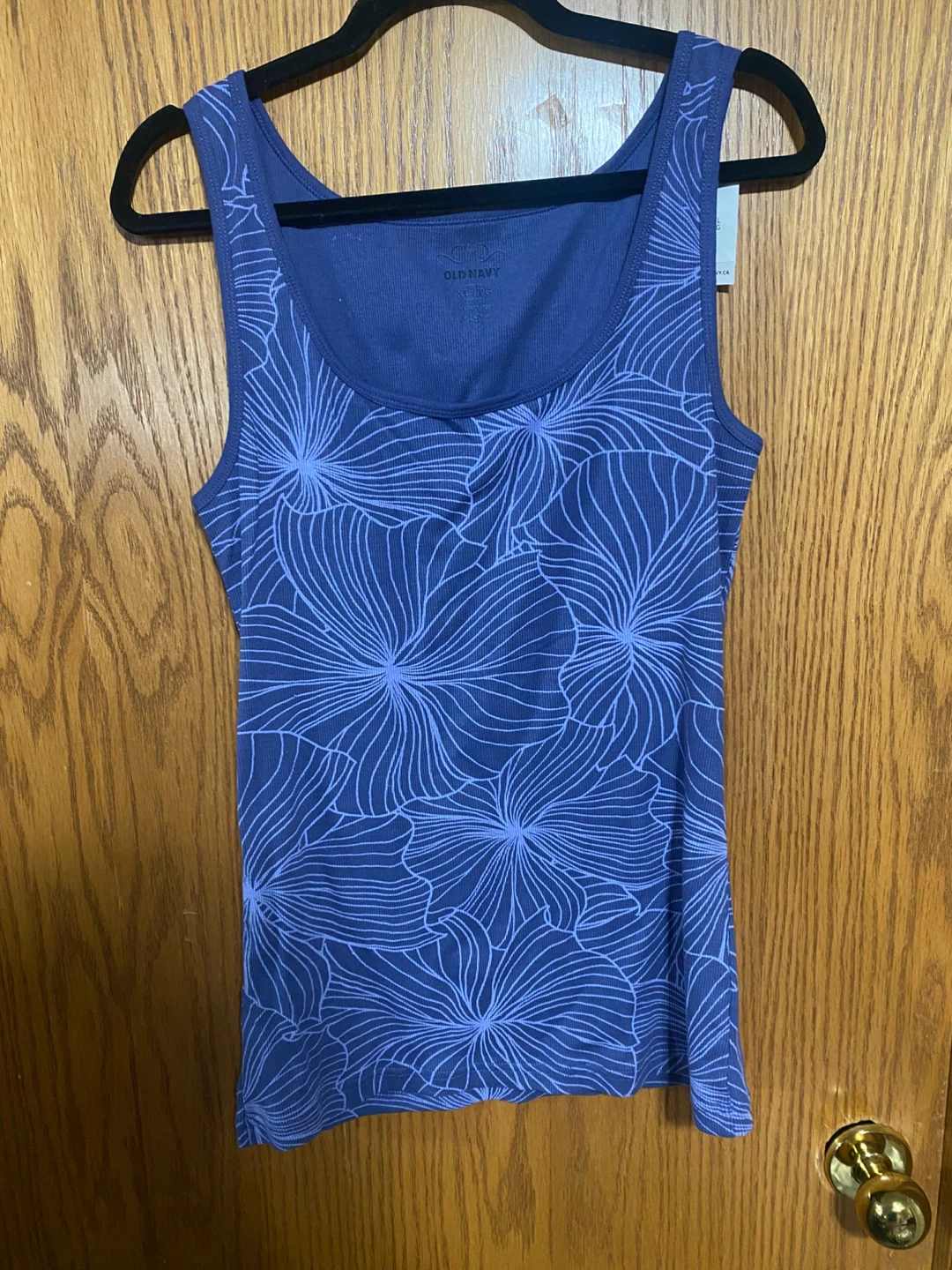 Purple tank floral print