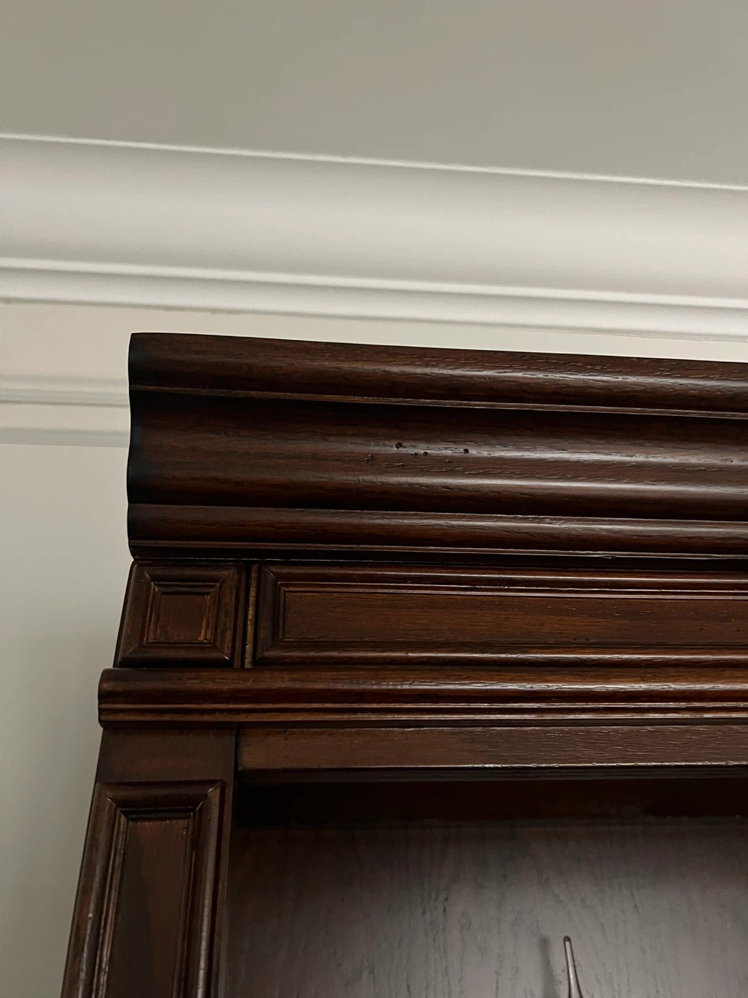 Dark Wood Bookshelf with Cabinet - photo 4