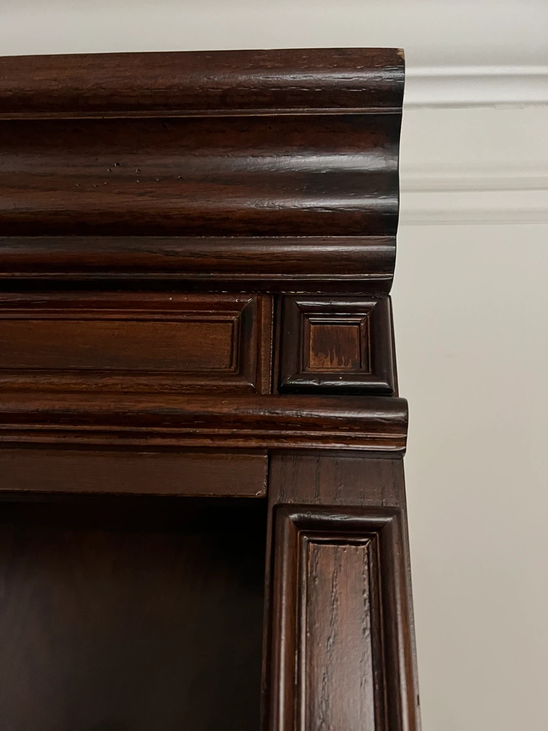Dark Wood Bookshelf with Cabinet - photo 5
