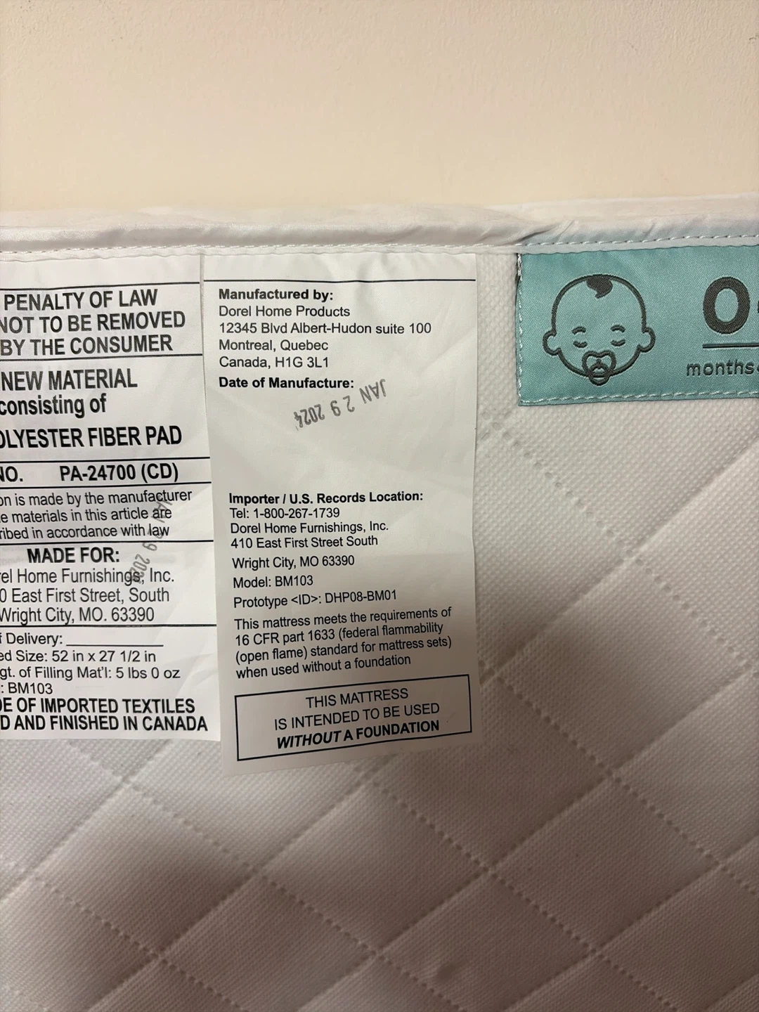 Dorel Home Products Crib Mattress - photo 4
