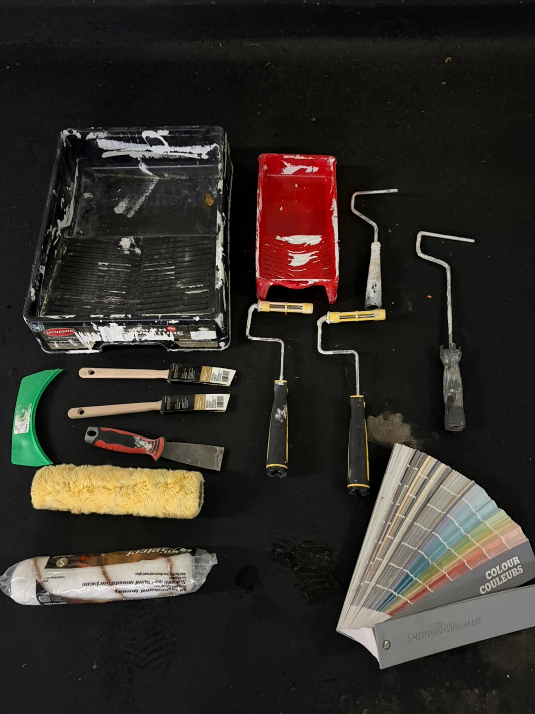 Paint Roller Kit with Tray and Brushes