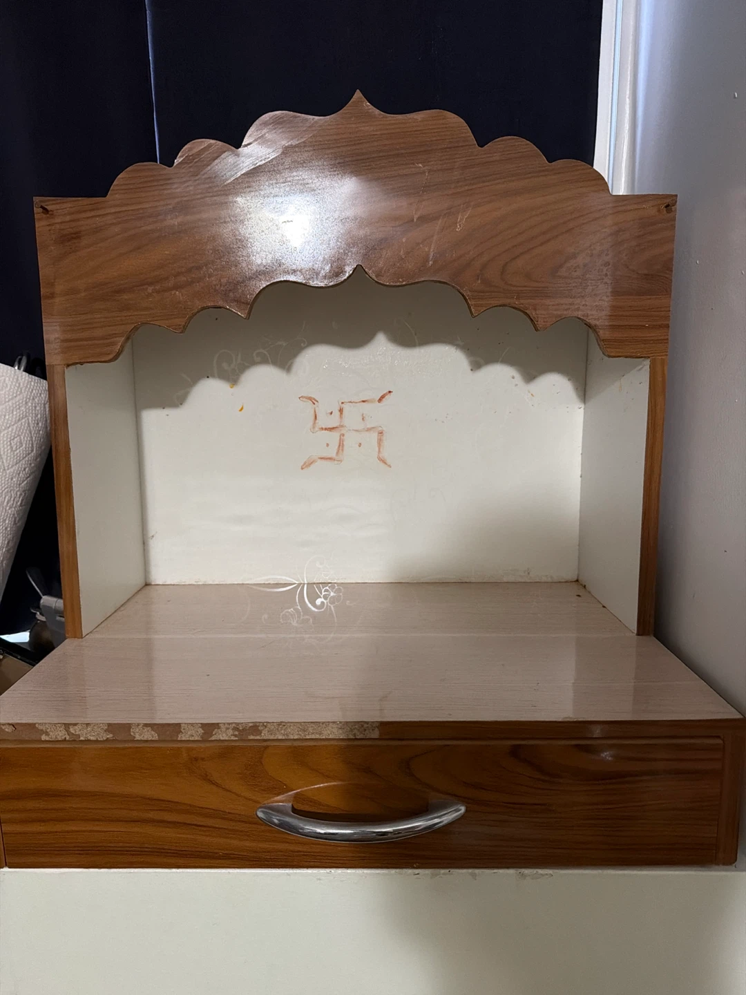 Wooden temple (prayer alter) with Drawer
