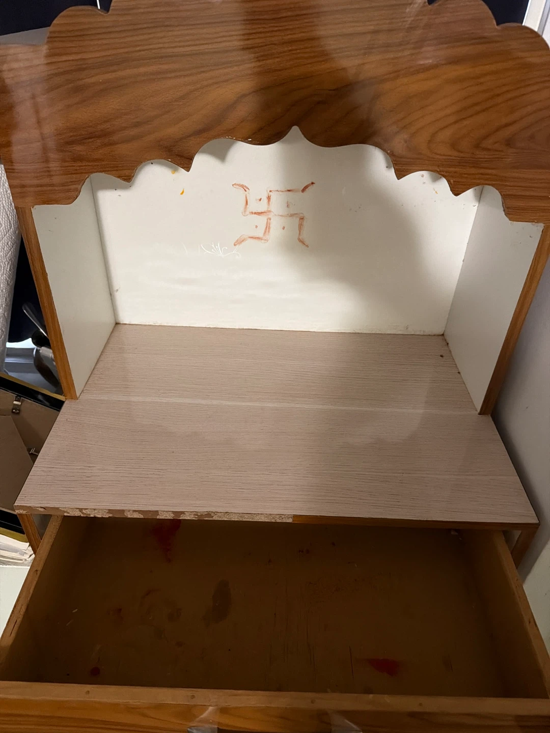 Wooden temple (prayer alter) with Drawer - photo 2