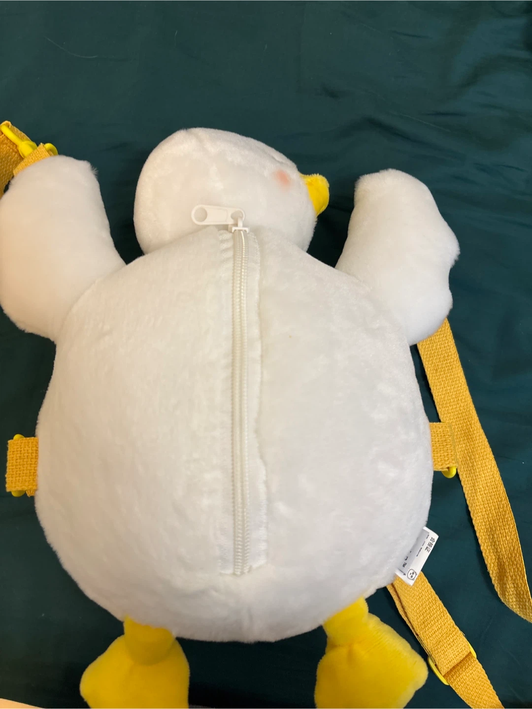 White Plush Duck Backpack - photo 2