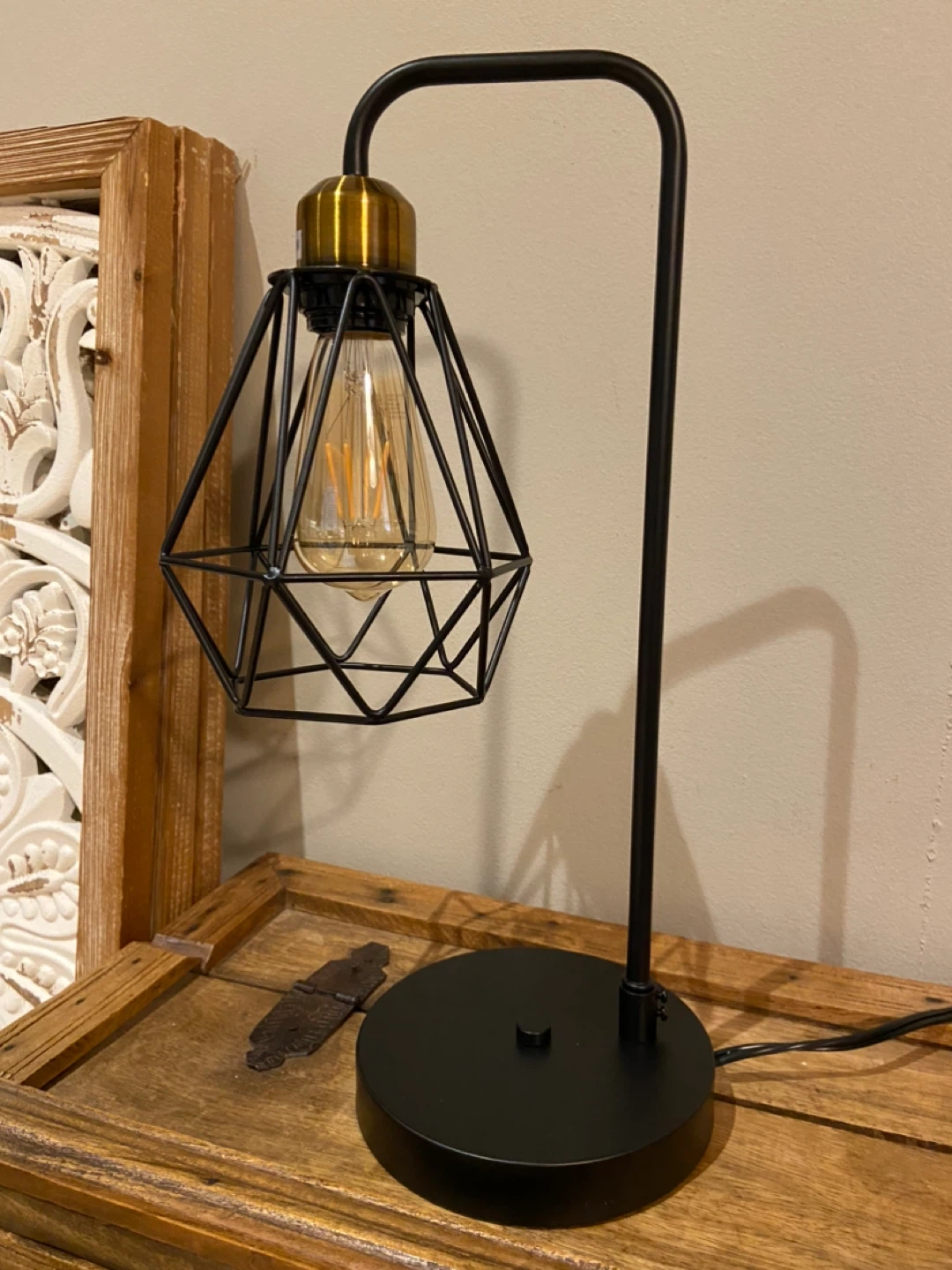 New Industrial Cage Light Table Lamp - photo 2