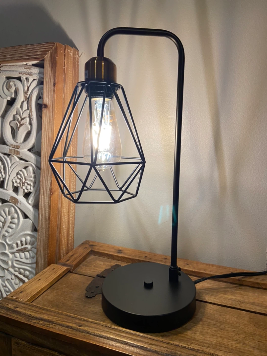 New Industrial Cage Light Table Lamp - photo 3