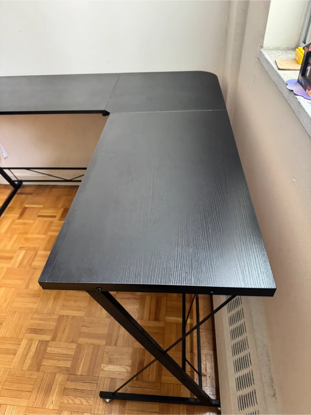 Black L-Shaped Gaming Desk w Monitor Stand - photo 5