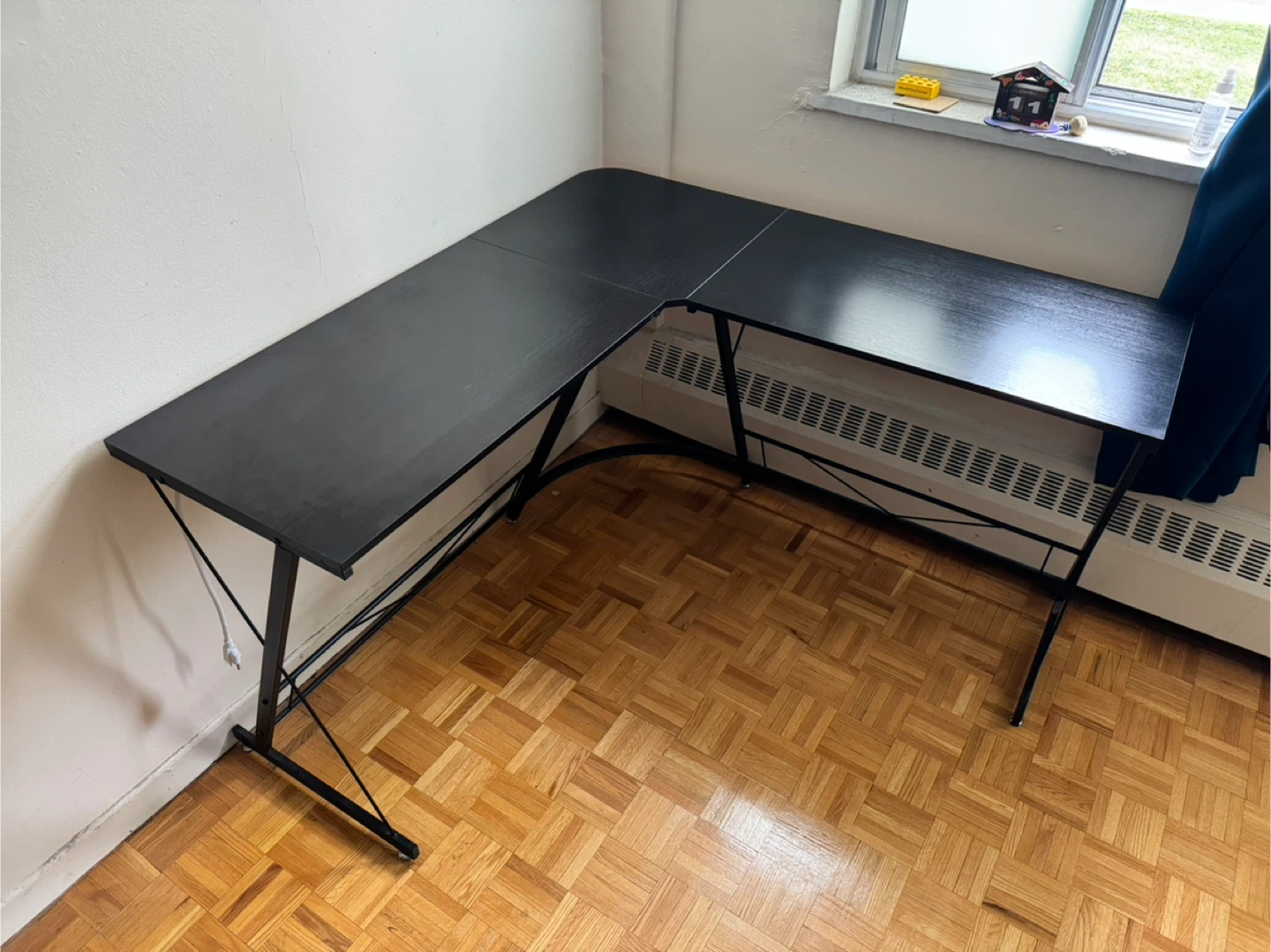 Black L-Shaped Gaming Desk w Monitor Stand - photo 3