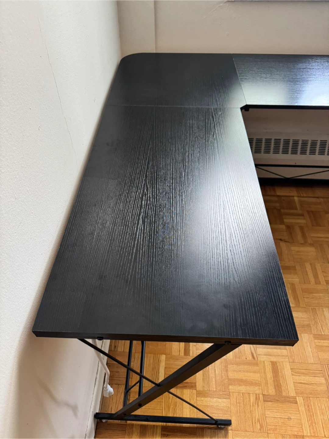 Black L-Shaped Gaming Desk w Monitor Stand - photo 4