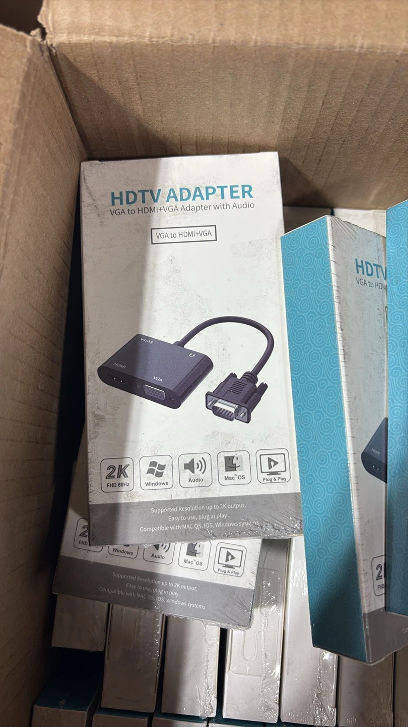 HDTV Adapter VGA to HDMI+VGA Adapter with Audio