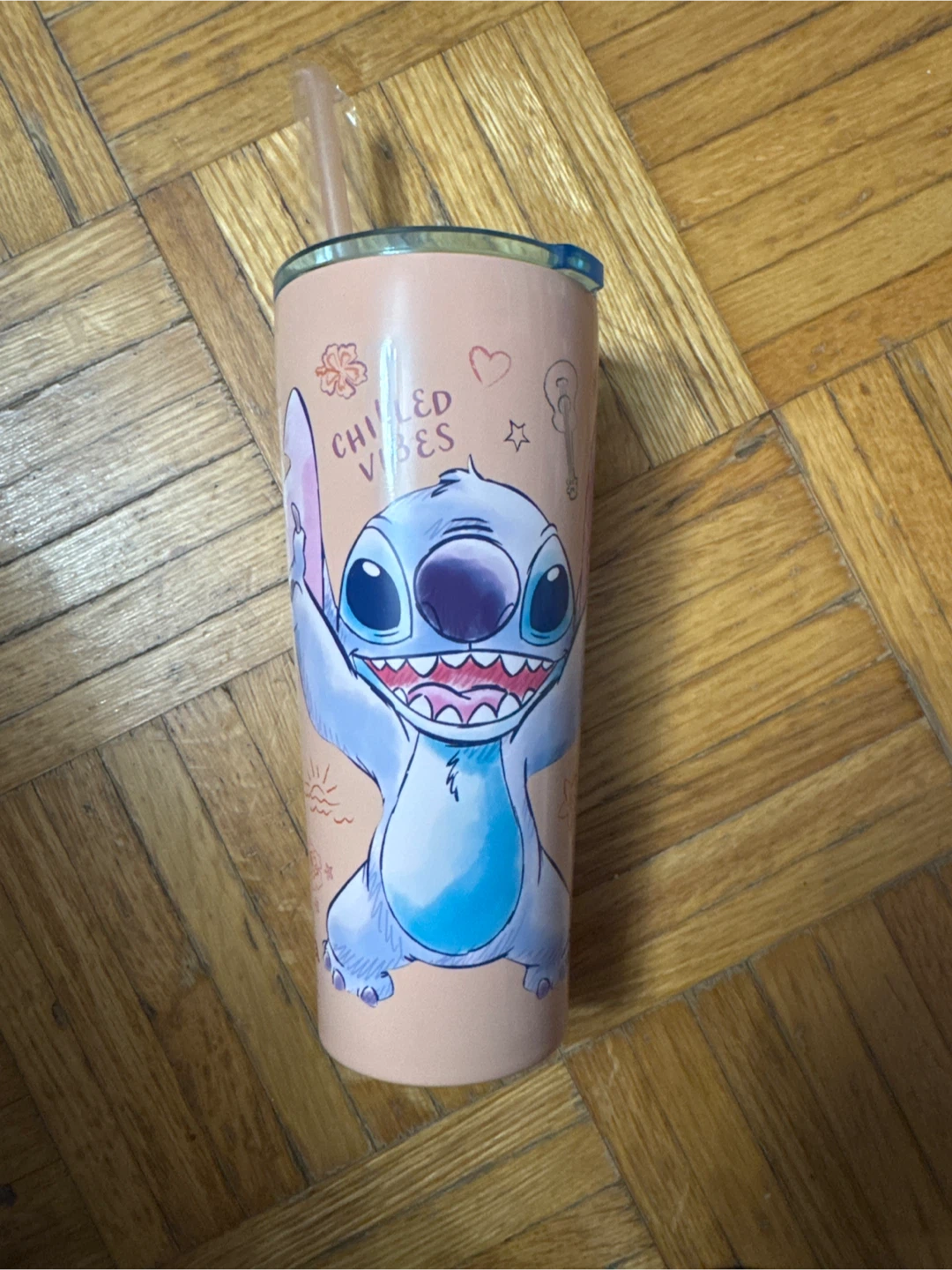Disney Stitch "Chilled Vibes" Tumbler with Straw