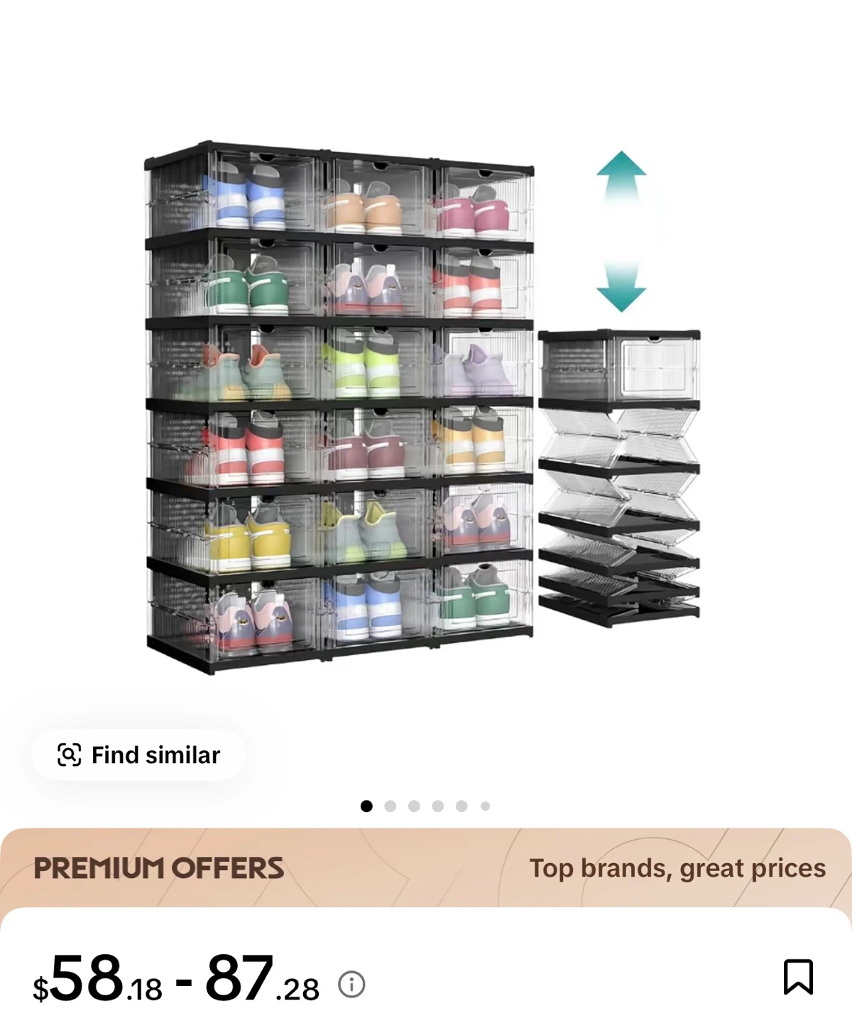 SONGMICS Shoe Box Organizer - Set of 5 - photo 4