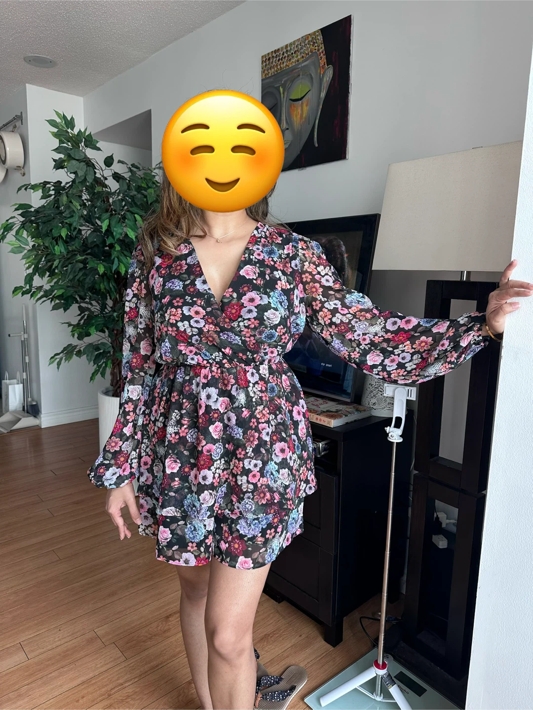 Floral Romper Dress Small