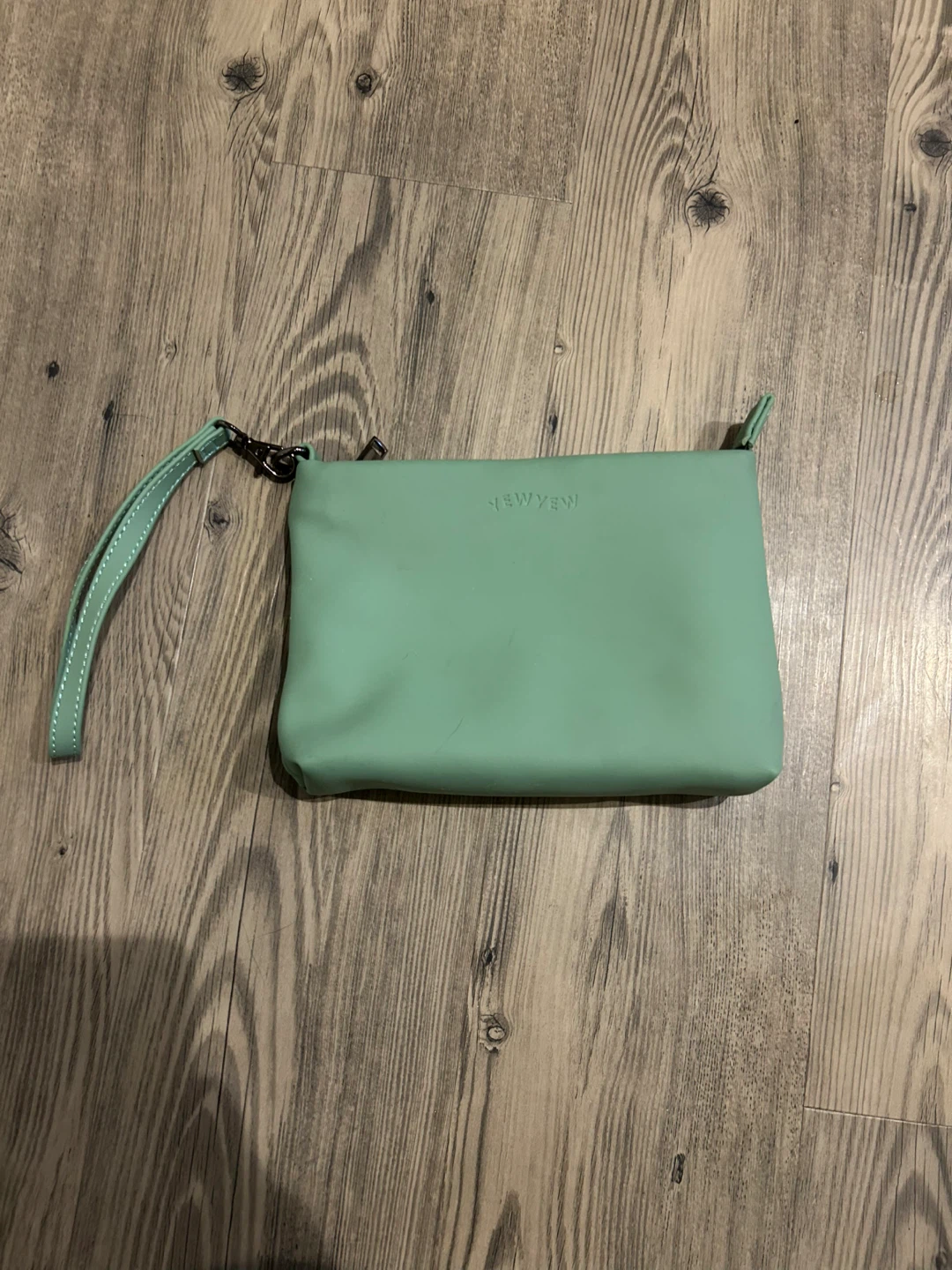 Yew Yew Vegan Leather Sage Green Wristlet Clutch - photo 3