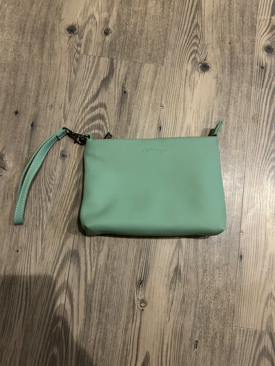 Yew Yew Vegan Leather Sage Green Wristlet Clutch - photo 2