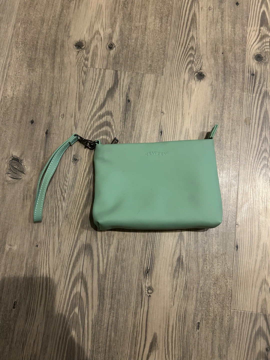 Yew Yew Vegan Leather Sage Green Wristlet Clutch - photo 4