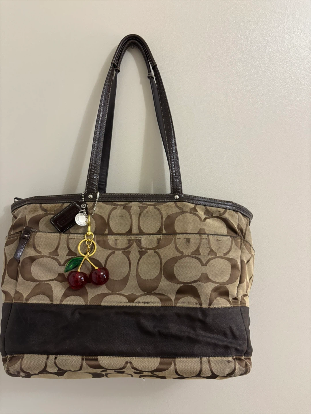 Coach tote( cherry charm not included )
