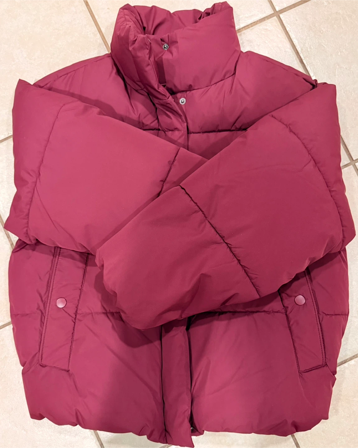 Maroon Puffer Jacket
