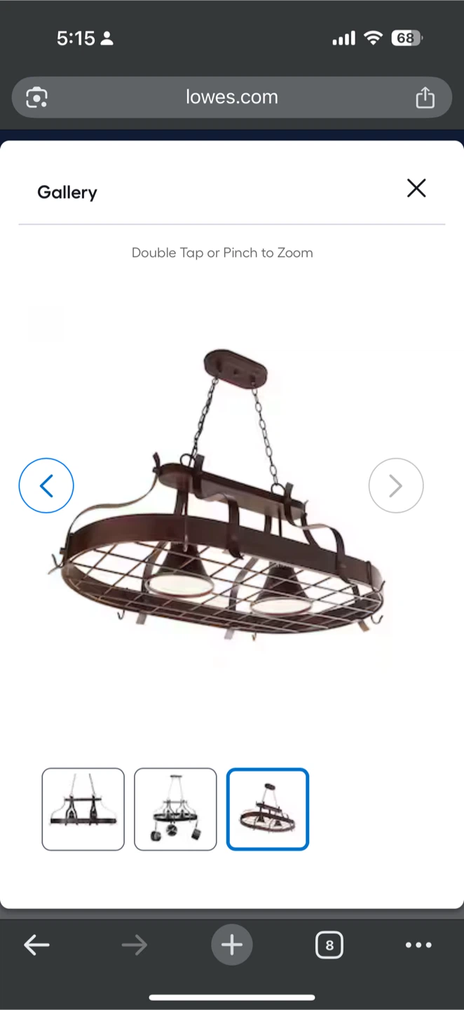 2-Light Island Pendant with Pot Rack - photo 2
