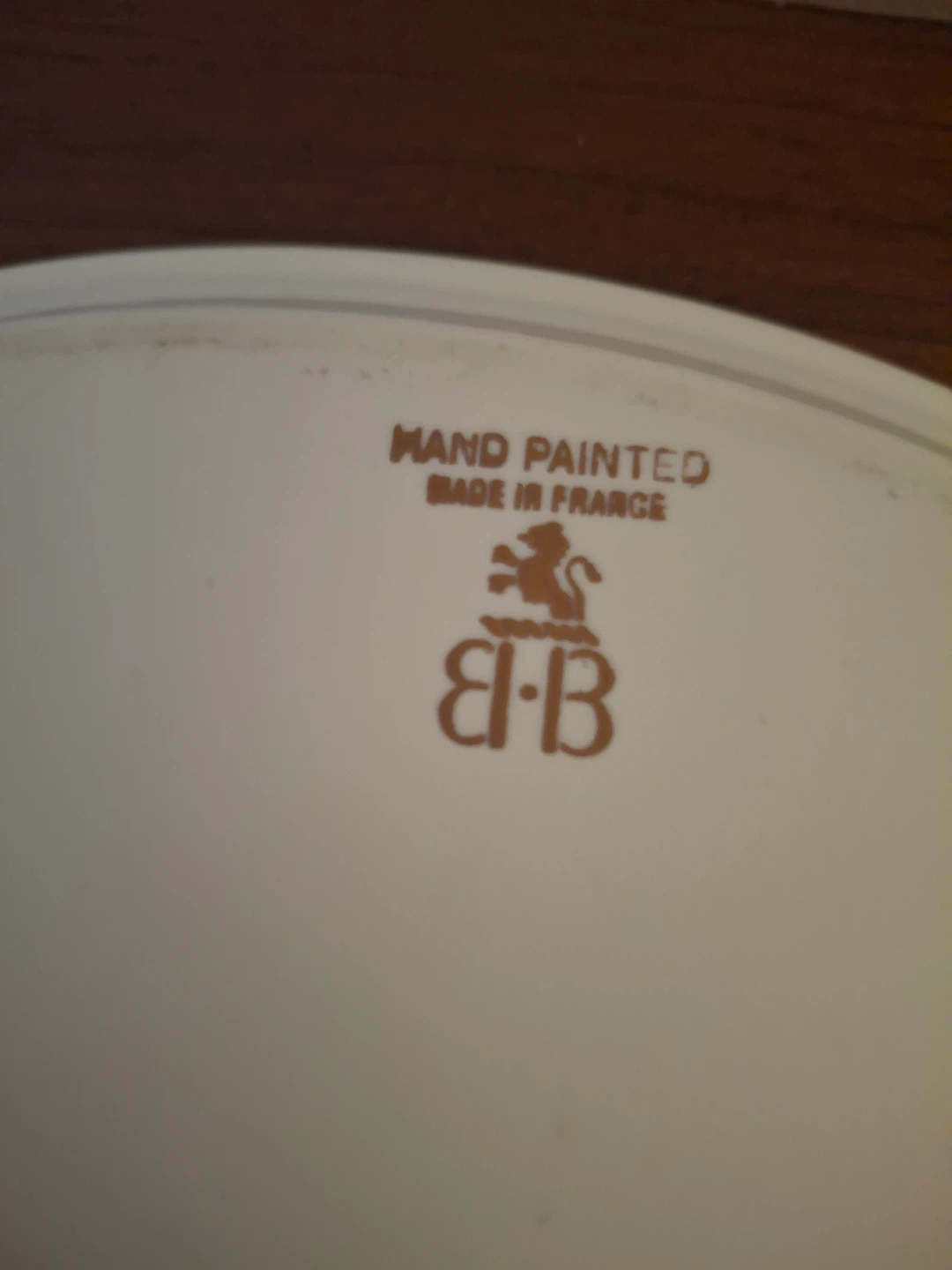Hand painted gold & white Birks plate (made in France) - photo 2