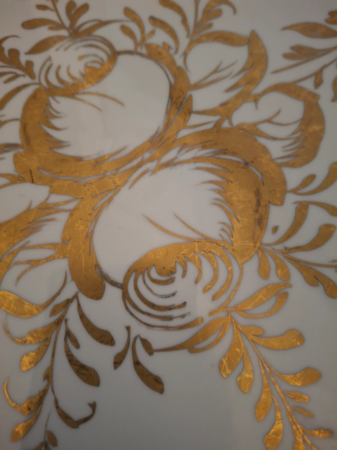 Hand painted gold & white Birks plate (made in France) - photo 5