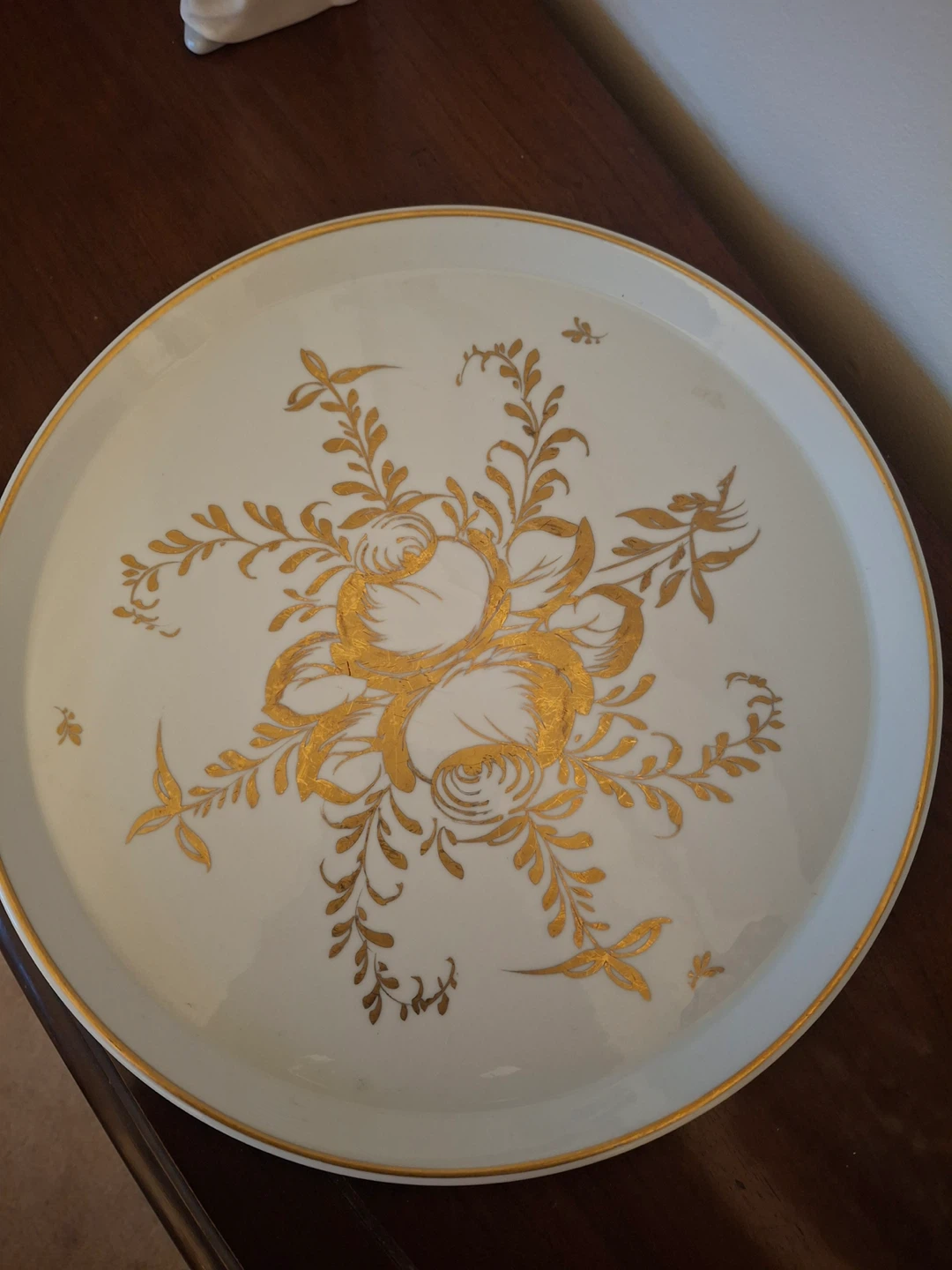 Hand painted gold & white Birks plate (made in France) - photo 3