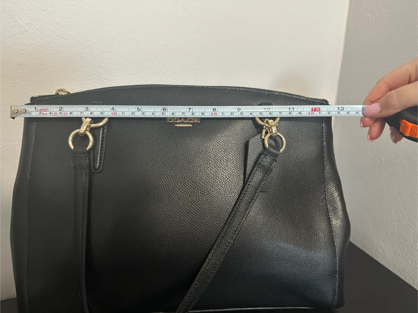 Coach Black Leather Tote Handbag - photo 2