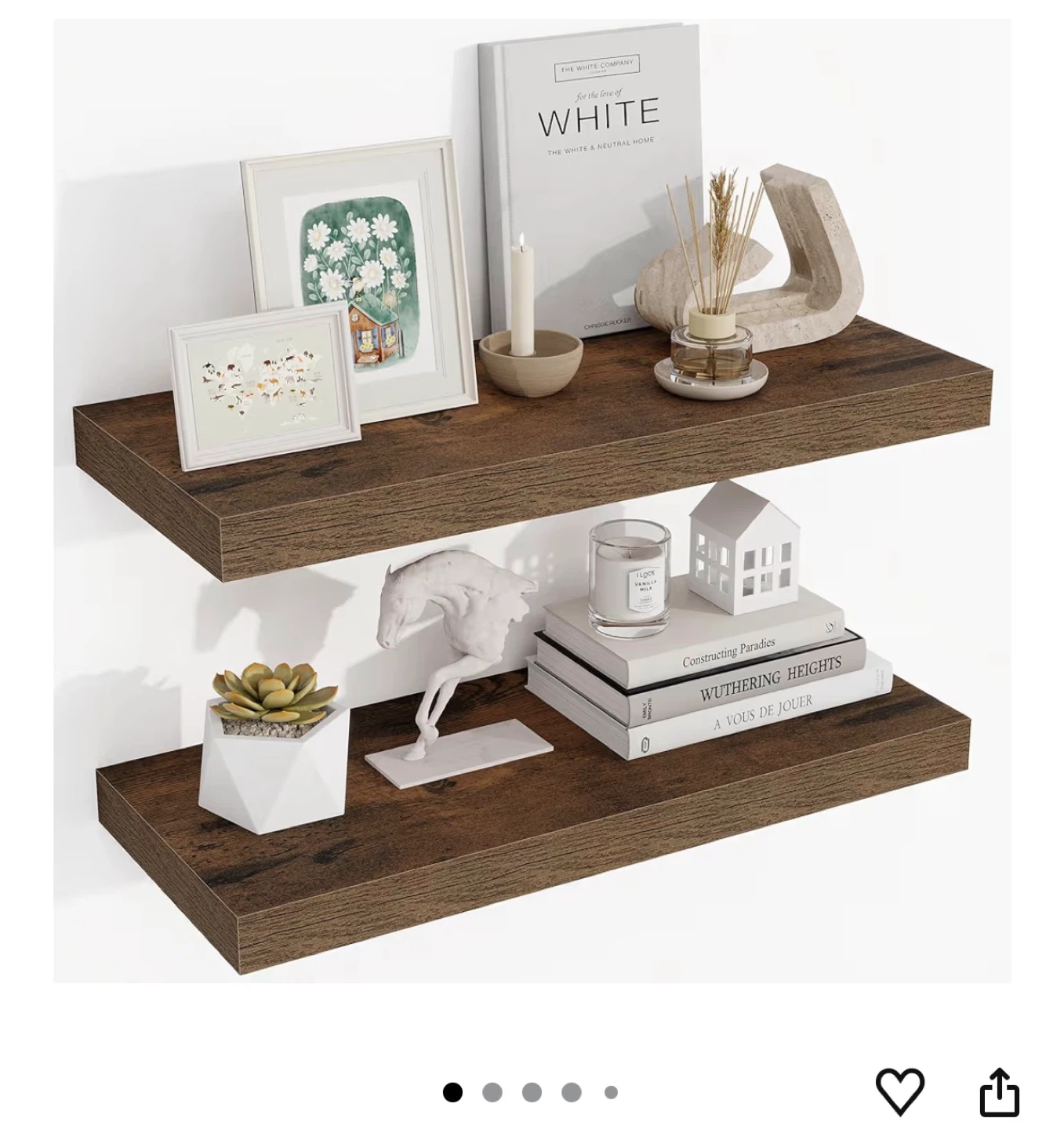 Floating Shelves (Set of 2) - Rustic Brown
