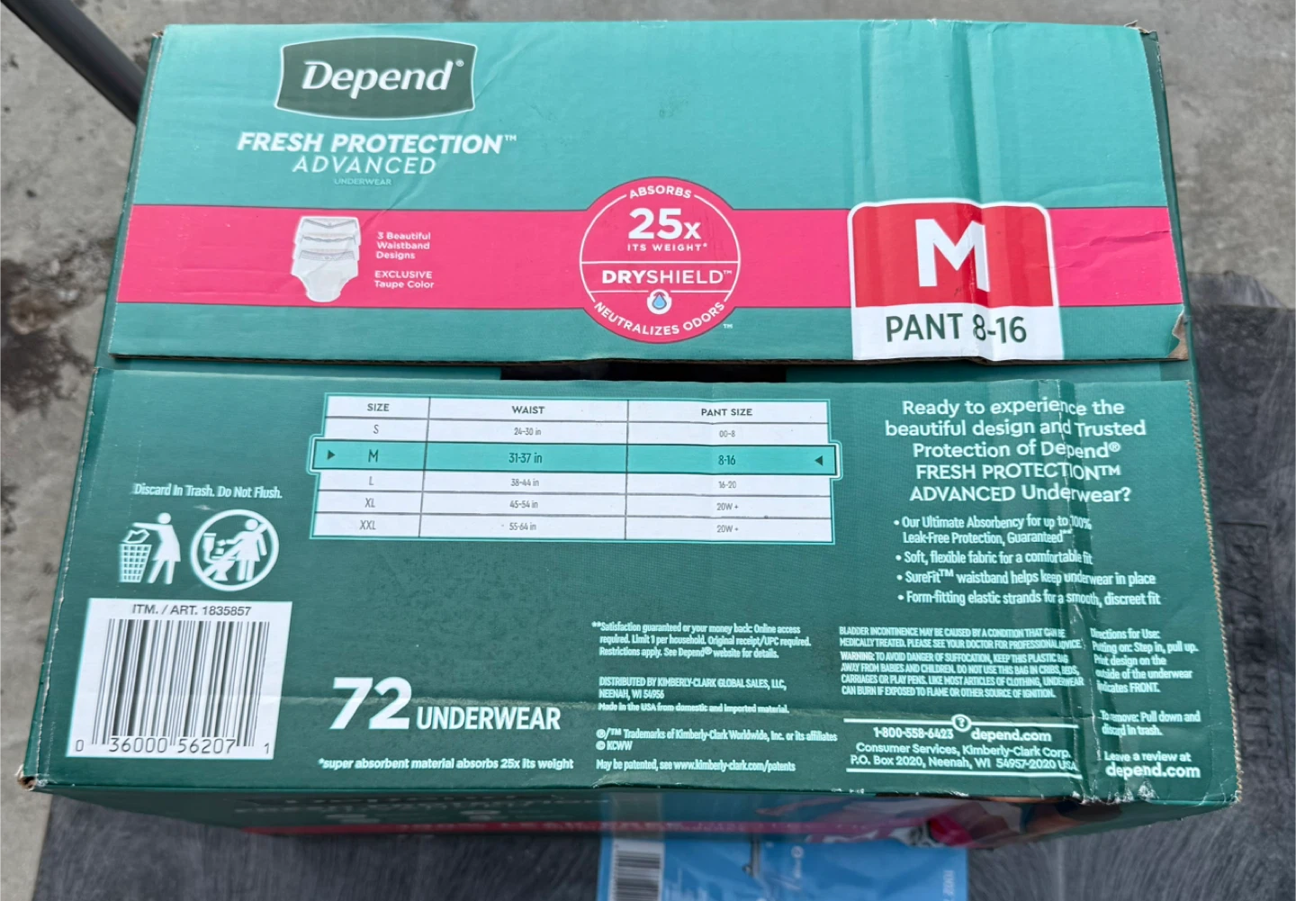 Depend Fresh Protection Advanced Underwear – Med NEW - photo 2