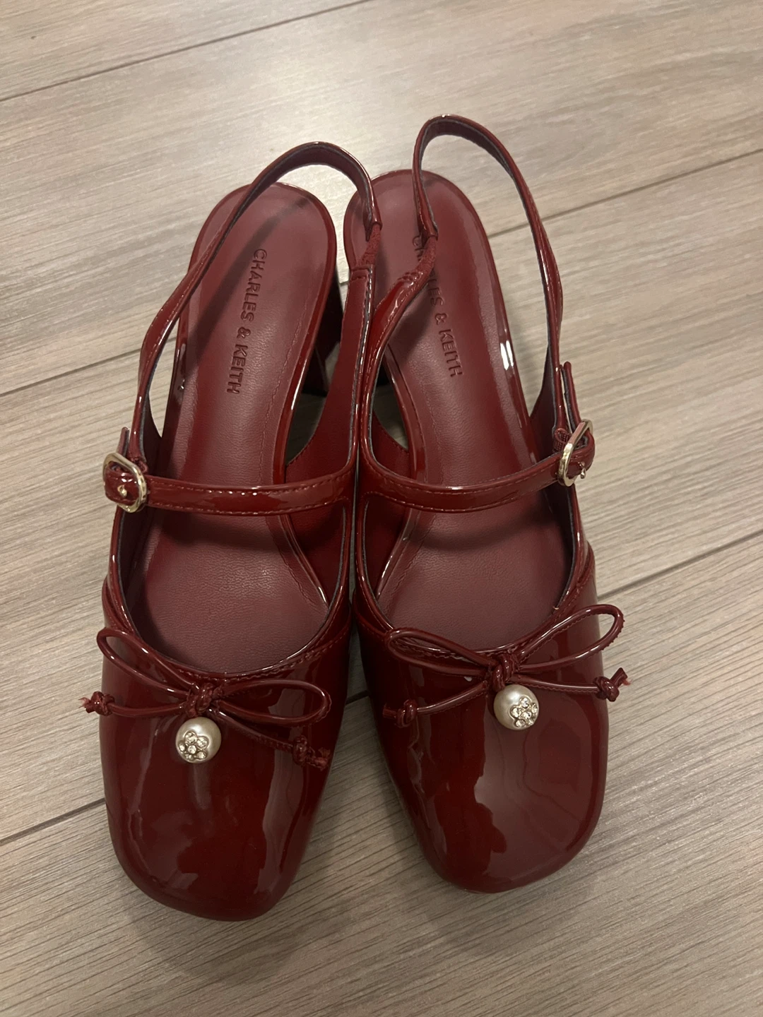 Charles & Keith Patent Mary Jane Heels