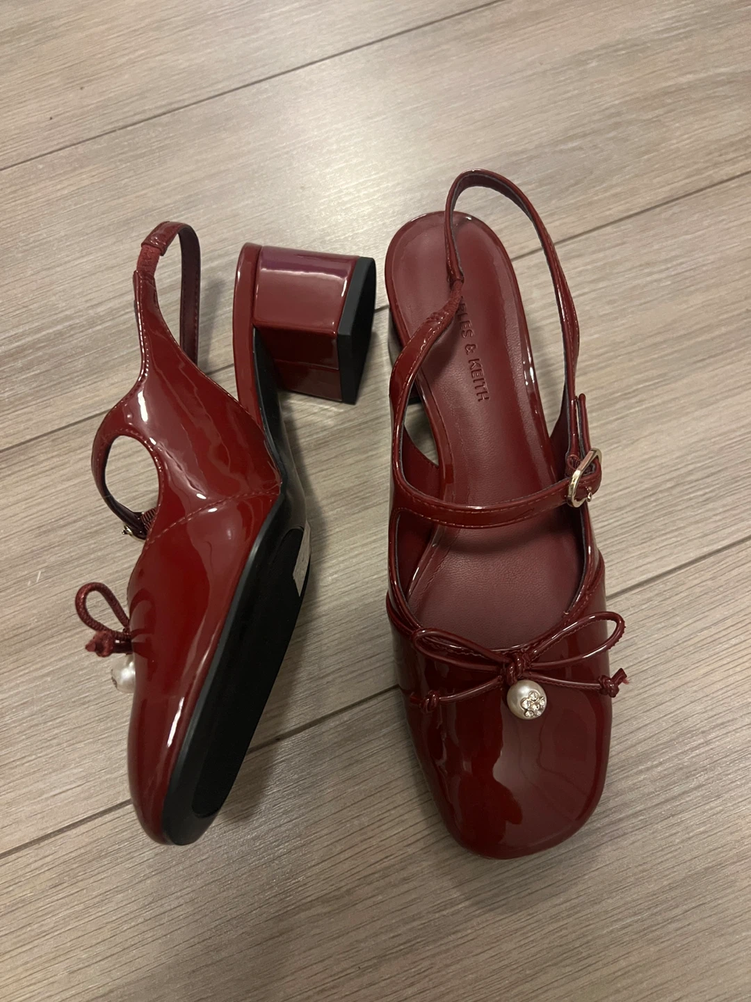 Charles & Keith Patent Mary Jane Heels - photo 2