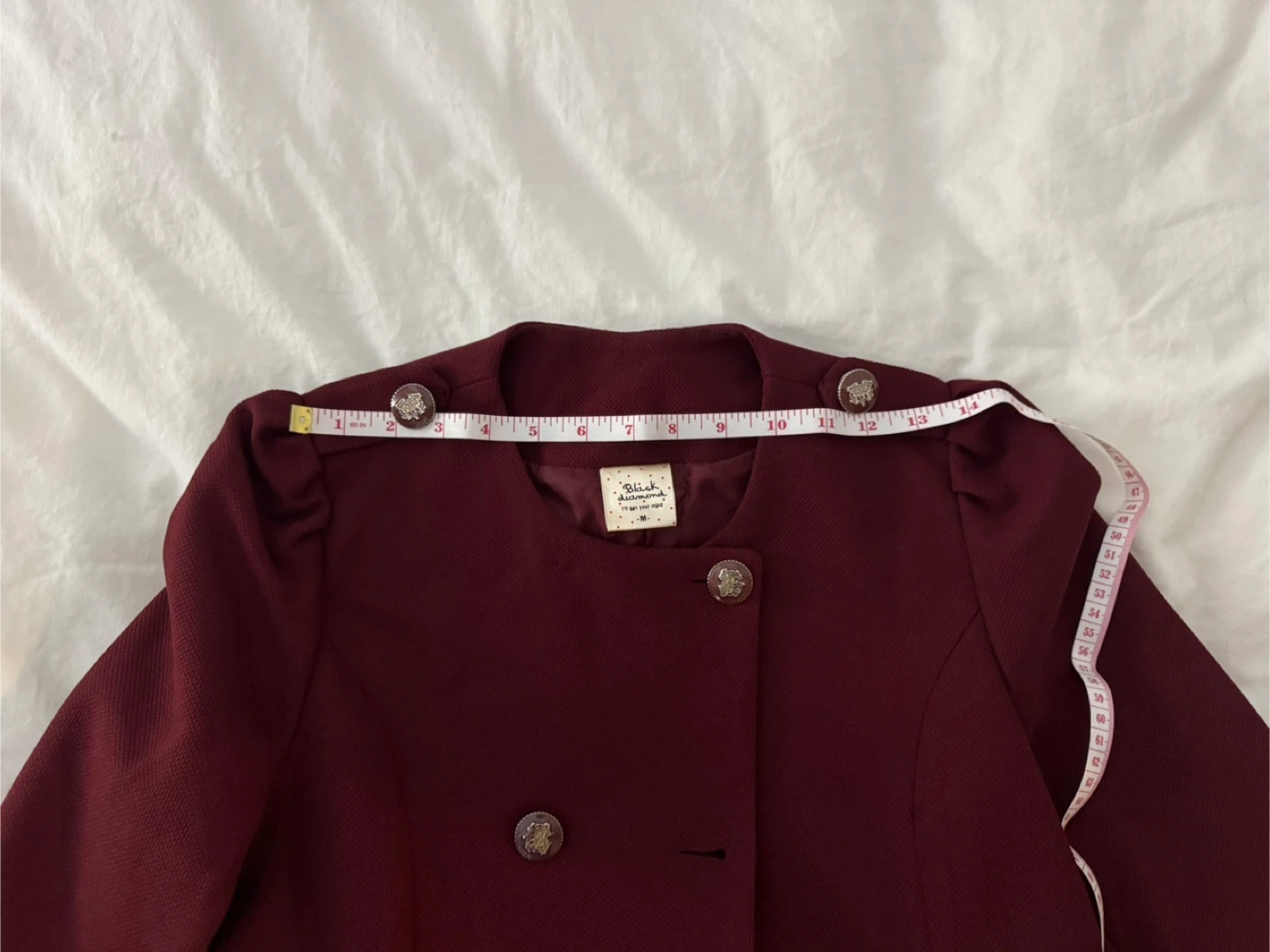 Black Diamond Peplum coat - Burgundy - Size M - photo 4