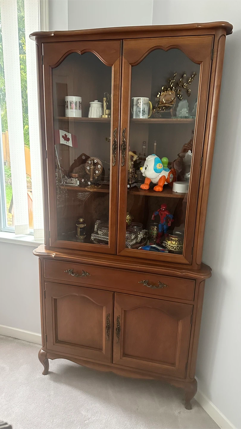 Wooden China Cabinet with Glass Doors - photo 3