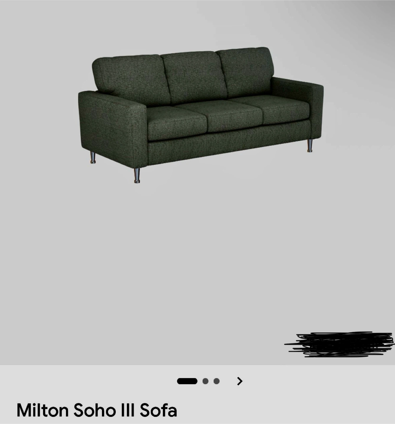 Milton Soho III Sofa - Dark Grey
