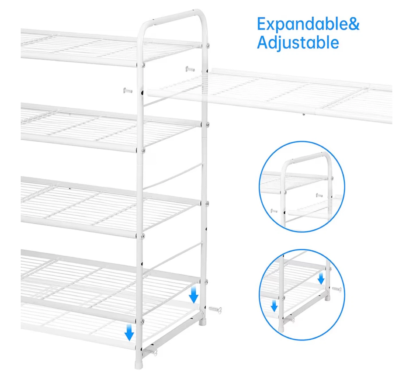 Simple Trending 4-Tier Stackable Shoe Rack - photo 4
