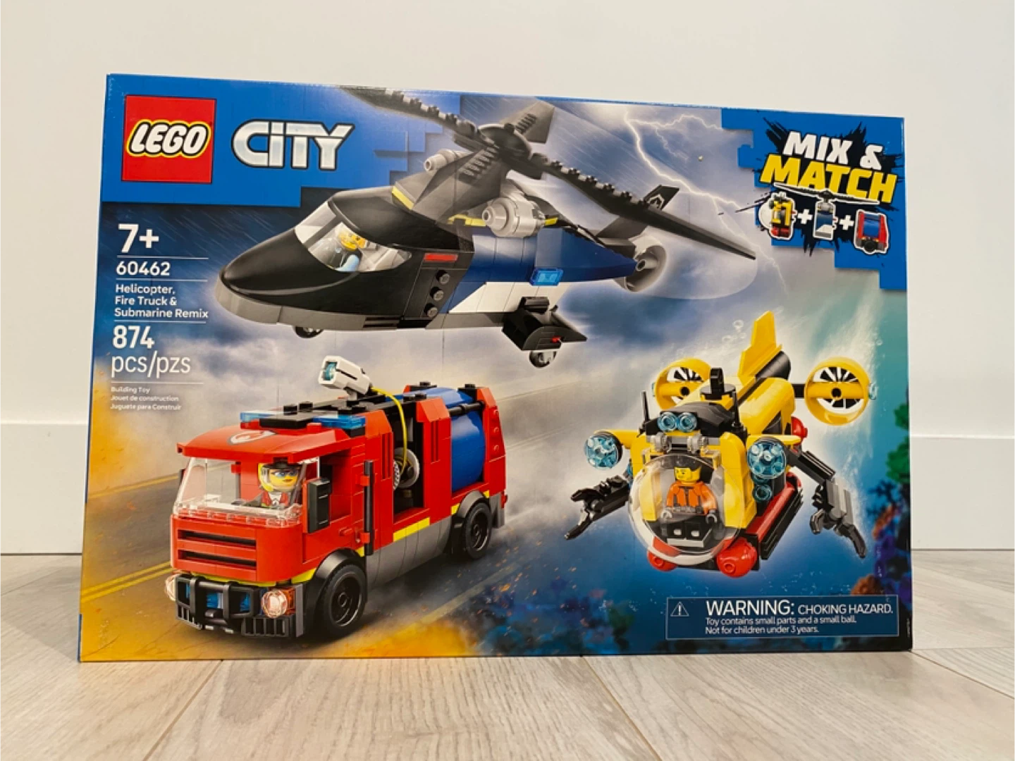 LEGO City 60462 Helicopter, Police Car & Submarine Remix