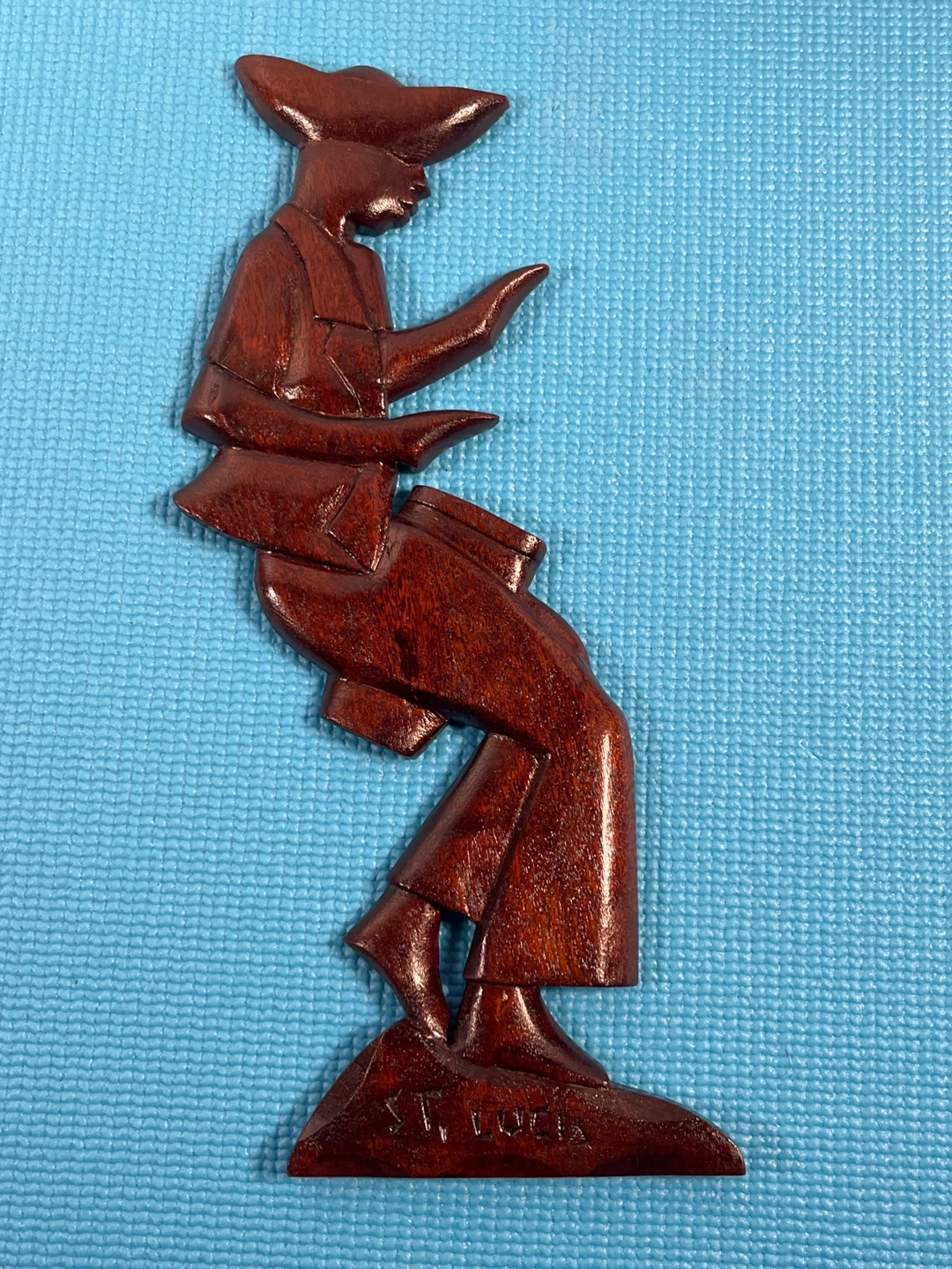 (MCM) Wooden Carving Pair - St. Lucia Dancers - photo 3