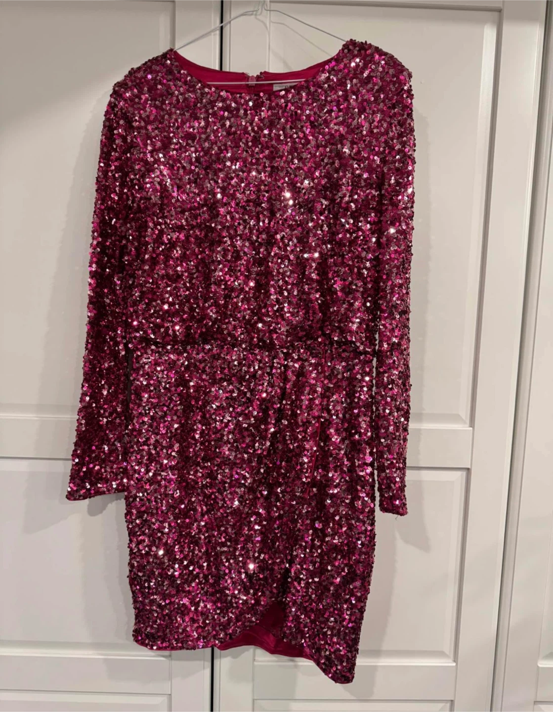 Ever New Sequin Long Sleeve Mini Dress - Pink - photo 3