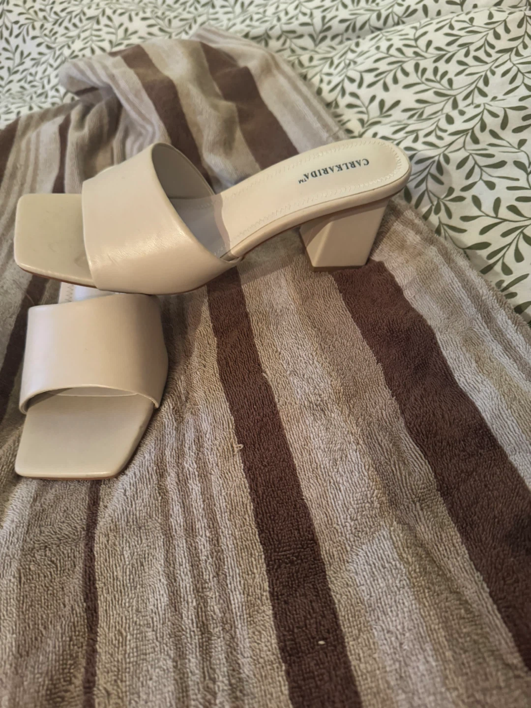 CARLA RIDD Block Heel Mules - Beige - photo 2