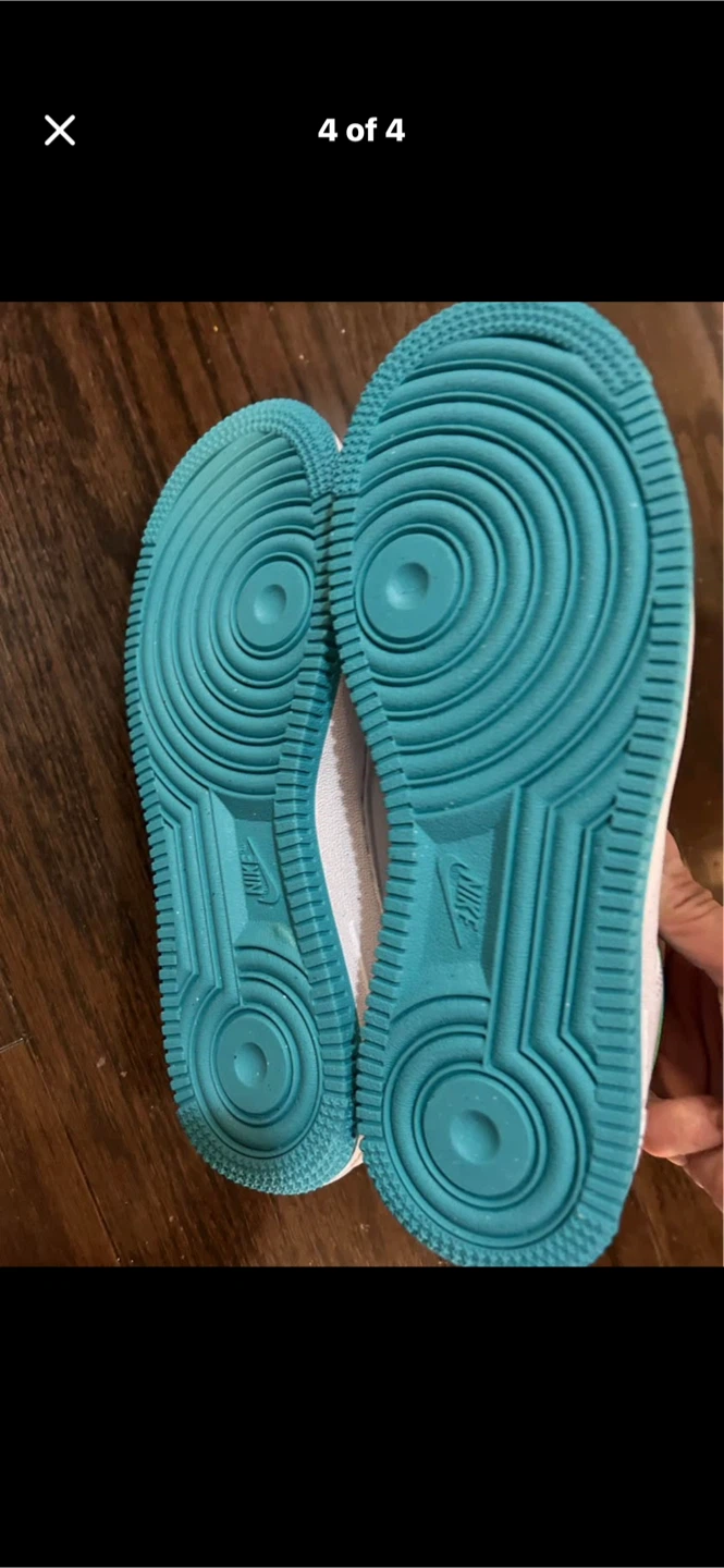 Nike Air Force 1 Shoes White Teal Size 7 women’s - photo 3