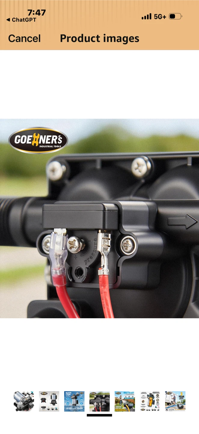 Goener's 12V Diaphragm Pump 5.5 GPM - photo 2