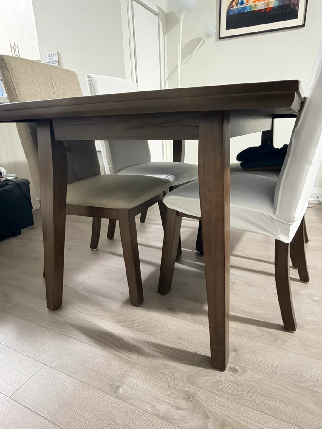 RUSH SALE!! Chelsea 5pc Dining Set Table & 4 Taupe Chairs - photo 2