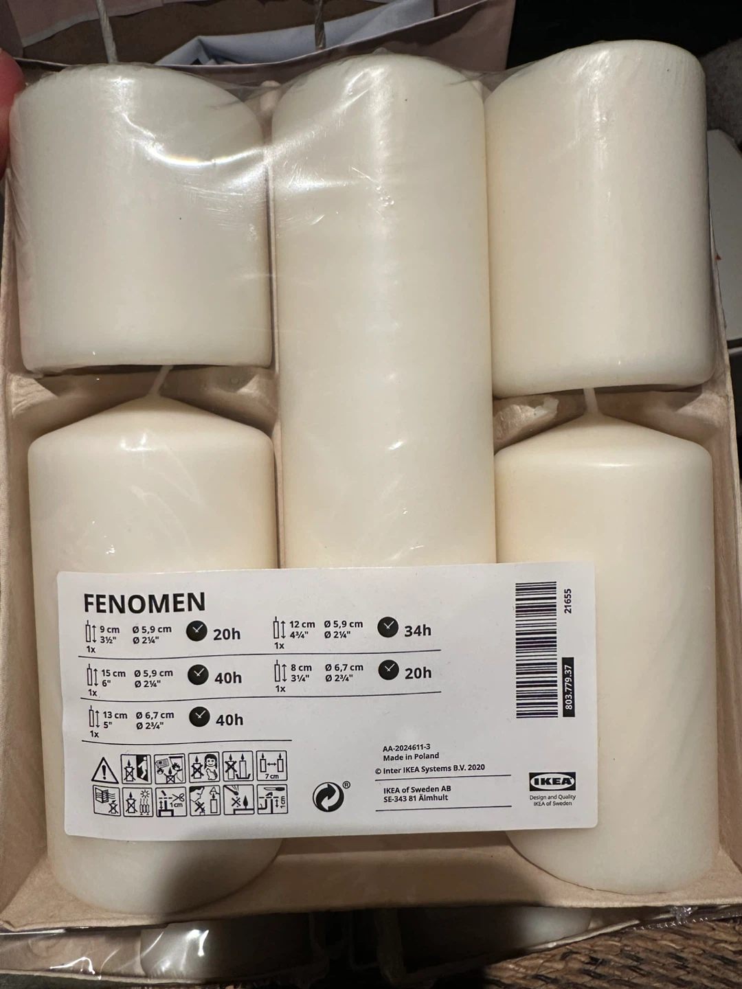 Unscented block candles
