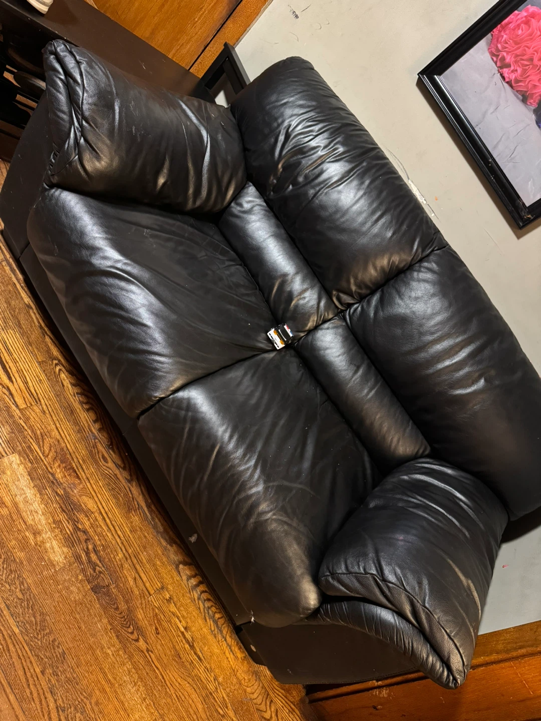 FREE!! I have two Black Leather Loveseat - photo 3