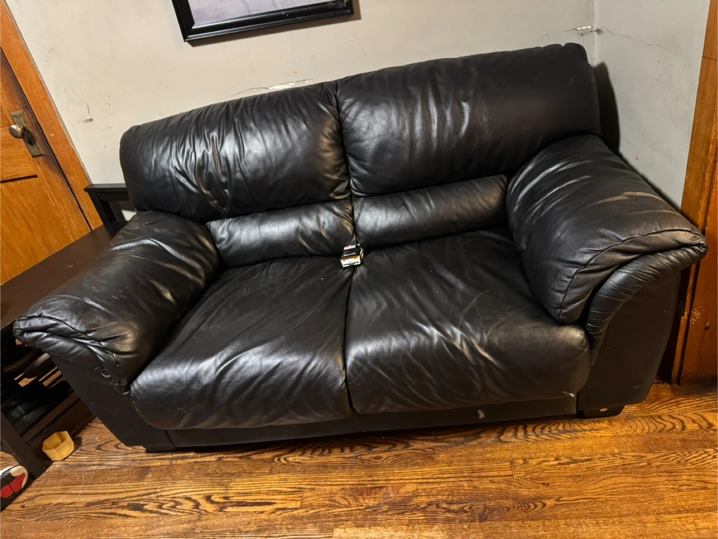 FREE!! I have two Black Leather Loveseat - photo 2